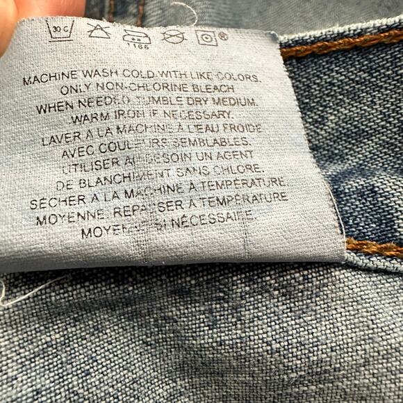 Gap Womens size 6 Flare Vintage Denim Jeans Embellished Fringe Boho Y2K - Picture 9 of 10